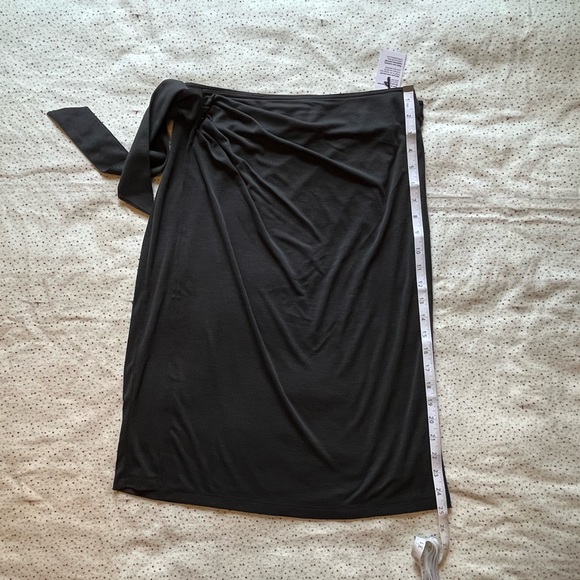 Brass Jersey Wrap Skirt in Vintage Black - Picture 9 of 14